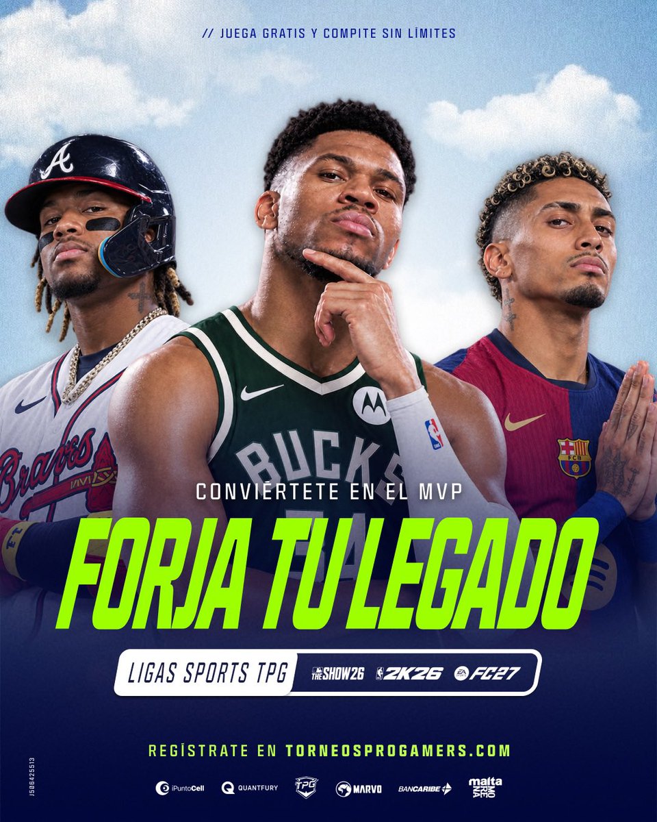 torneosprogamer's tweet photo. ¡Demuestra de qué estás hecho! 🔥
Participa gratis en la Liga Ranked de las Ligas Sports TPG 🏆
Conviértete en el MVP
Inscríbete ya en https://t.co/2VdLxwCwyC. ¡La arena te espera! 🎮
#ProGamer #SportsEsports #TPG #ForjaTuLegado #GamerLife https://t.co/ujSYGZ5J3w