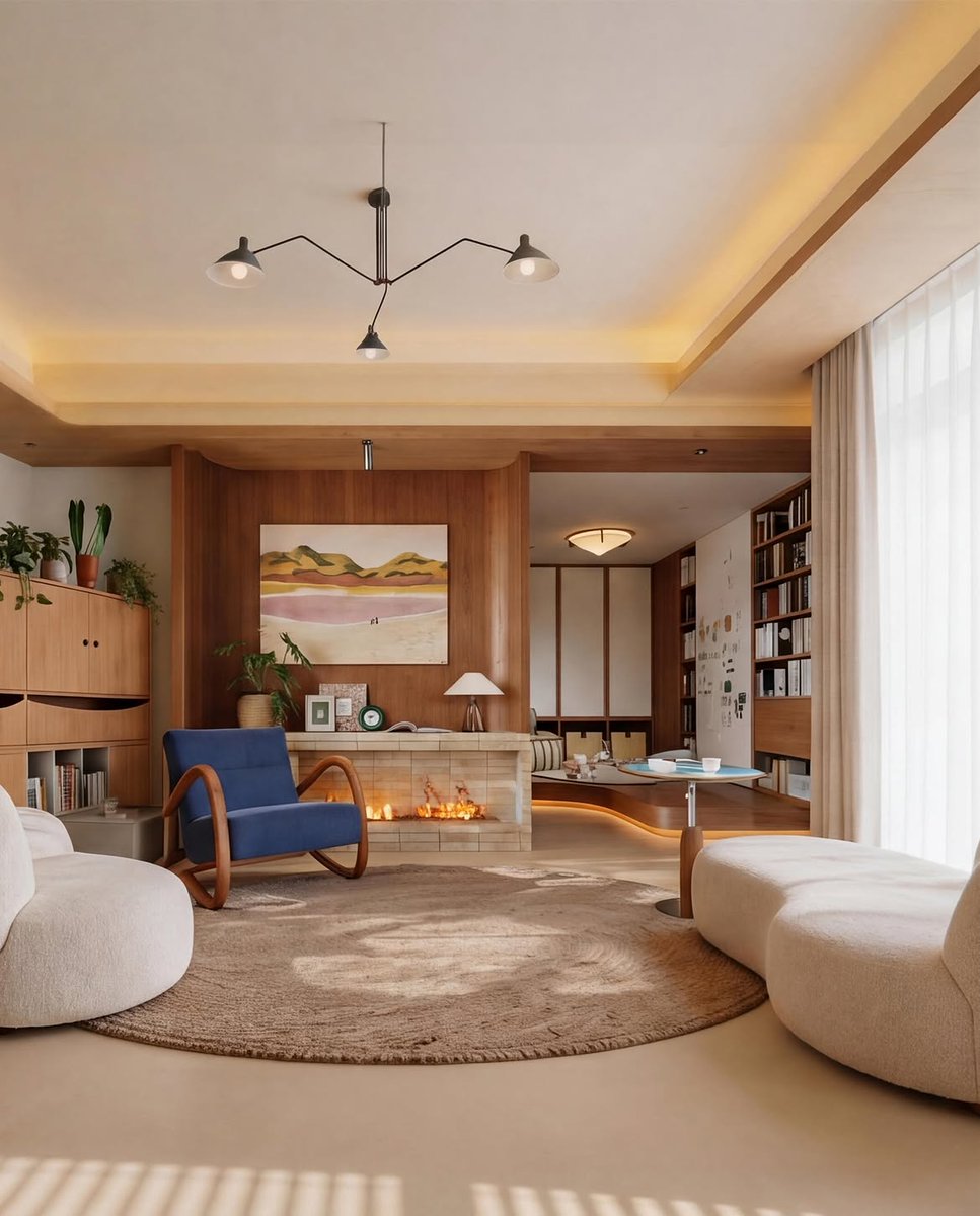 aurearch's tweet photo. Soft curved, warm wood, timeless living https://t.co/J6rApxxp9T