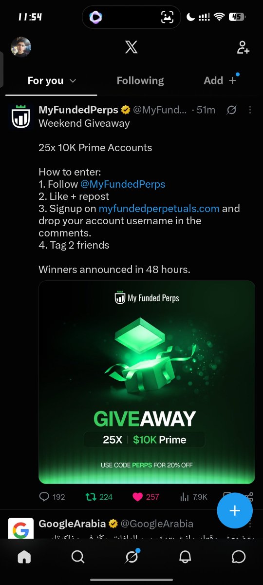 TraderAdam_1's tweet photo. @MyFundedPerps my username: adammohamedabdalkari
Did all the steps to enter hope to win badly 
@aliultra
@Traderadam https://t.co/YZ1F2mU9fA