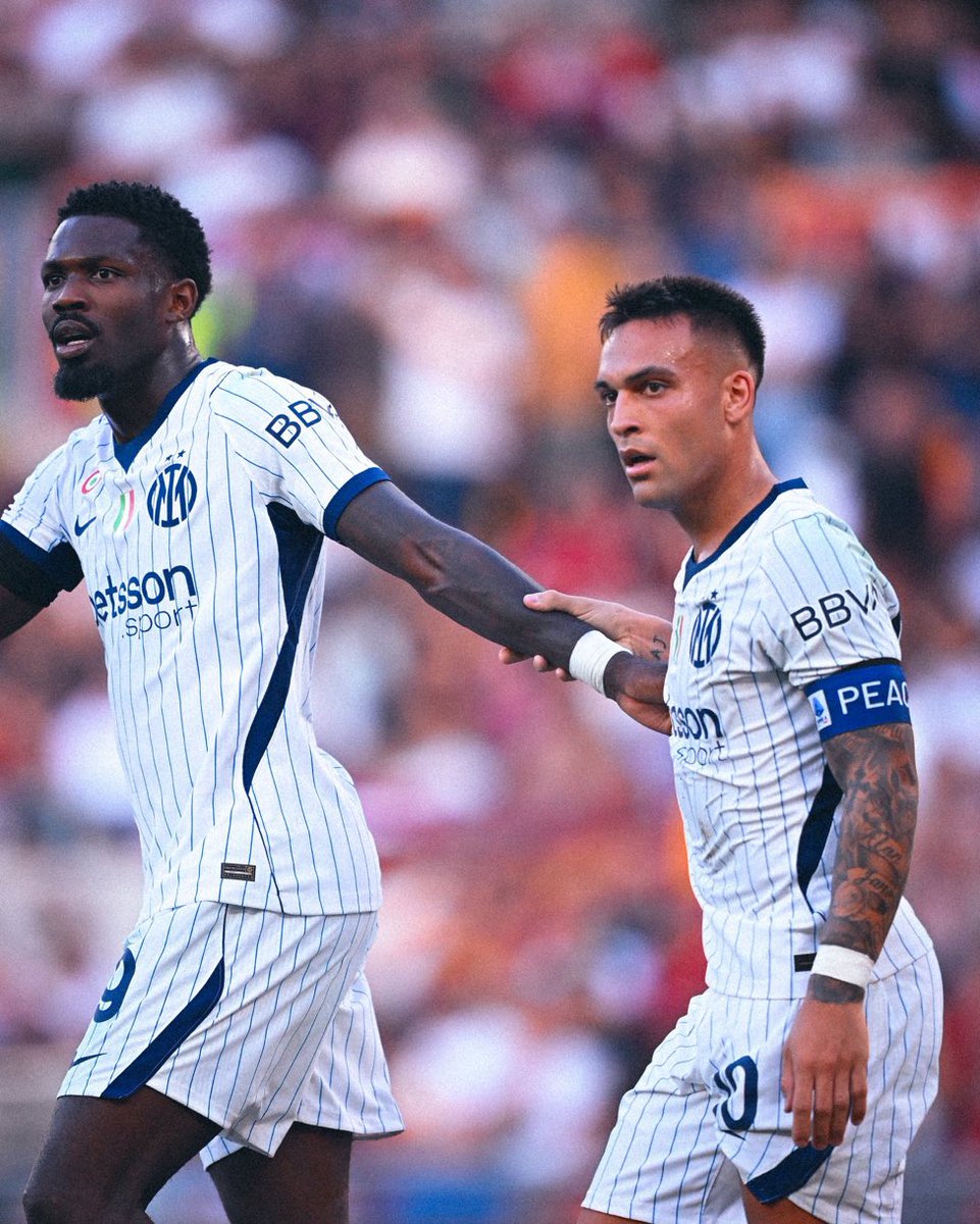Fcinterdata's tweet photo. With his assist to Lautaro, Thuram has now assisted 10 of Lautaro’s goals in all competitions, more than any other player he has assisted for Inter (Dumfries is second with 4).

Thuram’s last five assists:

🅰️🅰️ vs Roma to Lautaro in April 2026
🅰️ vs Lazio to Lautaro in May 226
🅰️ vs Udinese to Barella in Sep 2026
🅰️ vs Roma to Lautaro in Sep 2026