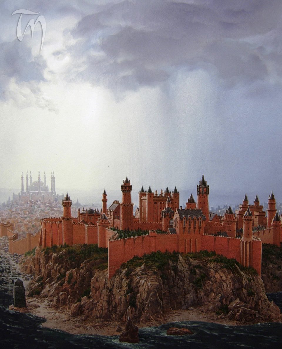 theesilverqueen's tweet photo. The Red Keep by Ted Nasmith https://t.co/IoyLeUS9LG