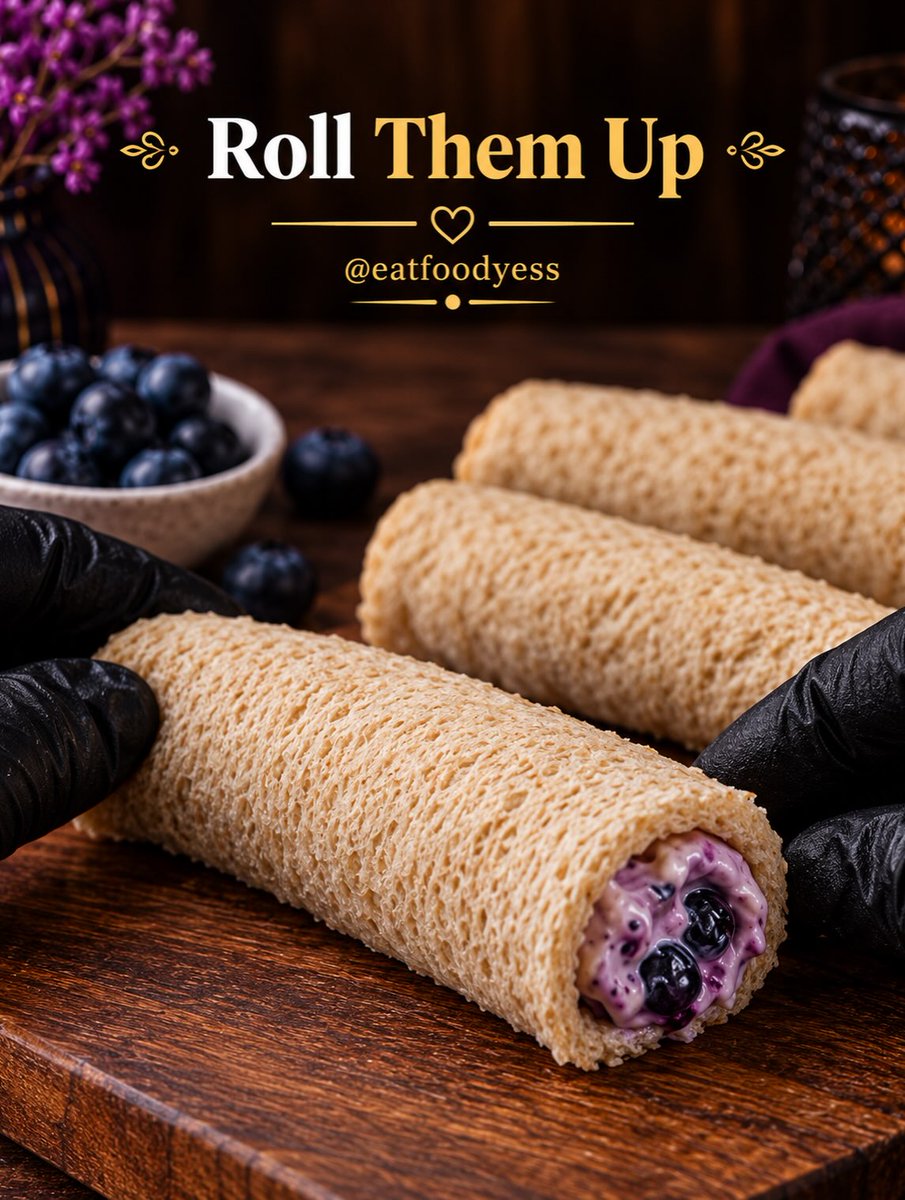 SundayVixkpze's tweet photo. Healthy Blueberry Cheesecake Protein Roll-Ups

Ingredients: Greek yogurt, cream cheese, honey or maple syrup, vanilla, lemon juice, chia seeds, blueberries, whole-grain bread, eggs, milk, cinnamon, butter or coconut oil, and almond butter. Mix the https://t.co/1Pmog3z97J