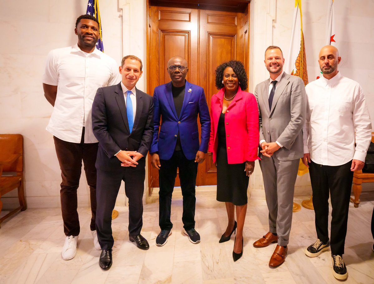 jidesanwoolu's tweet photo. I had a meeting with Mayor Daniel Lurie at San Francisco City Hall.

We spoke about potential areas of partnership between Lagos and San Francisco, especially around technology and sustainable growth. 

I look forward to building on this as we keep Lagos on the map as a top global destination for investment.