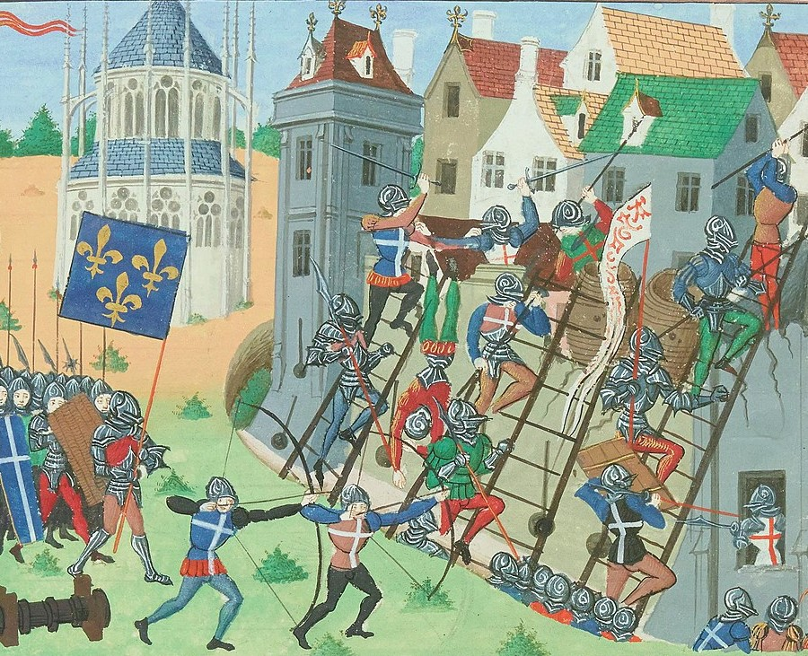 Bigvadrouiller1's tweet photo. On September 19, 1441, 585 years ago, the final French assault on the fortified town of Pontoise took place, definitively liberating the Paris region from English occupation.

Attacked from three directions, the English held out for four hours before surrendering; they lost over 500 men, and 300 were taken prisoner. That day, dozens were discovered and dragged from their hiding places. While many were executed on the spot, others were taken to Paris, chained in pairs and barefoot, and paraded through the capital's streets in humiliation in front of the population before either being ransomed or, if deemed worthless, executed at the Place de Grève, in prison, or drowned in the Seine river.

For over thirty years, the Paris region knew no peace, plagued by the ceaseless fighting of the Armagnac-Burgundian civil war and the English invasion. Pontoise remained a target for all factions throughout the conflict.