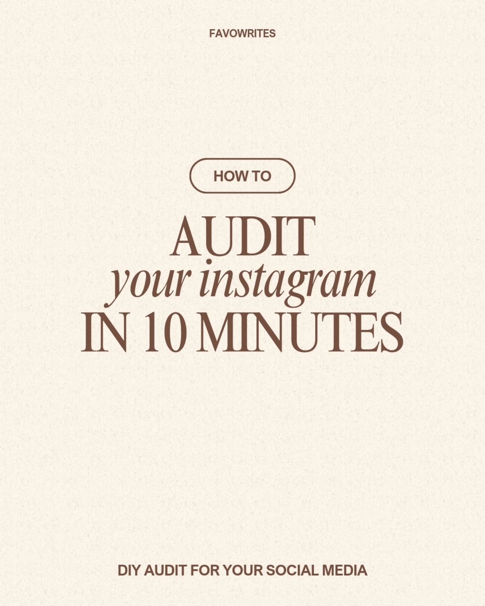 TrentRednoqi's tweet photo. You don’t need fancy tools to audit your Instagram—just 10 minutes and an honest review. Check your bio, content consistency, engagement, audience fit, and gaps. Identify problems, make a plan, repeat monthly, and watch your growth change. https://t.co/le1BZqCEVn