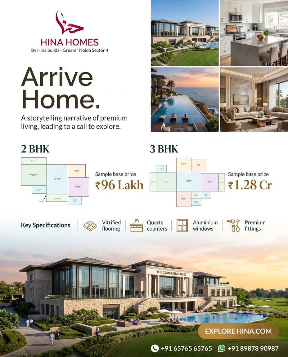 MercyTaraskkf's tweet photo. Hina Homes launches in Greater Noida—a premium residential landmark designed for modern families, with curated green spaces, world-class architecture, security, and a vibrant community at the heart of the sector. Explore your future home. https://t.co/KIdmHopZfu