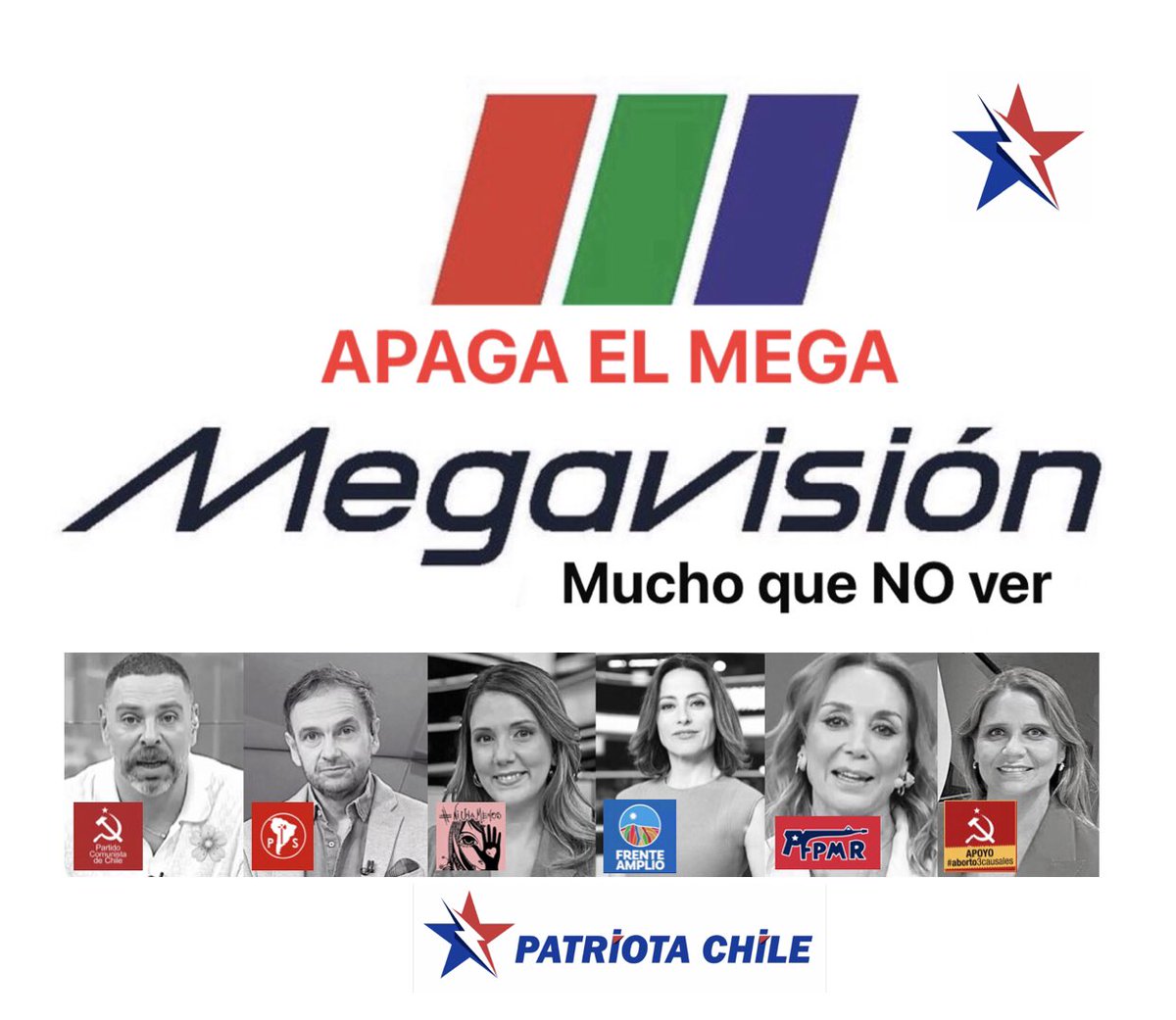 Soubirous_33's tweet photo. 🔴 URGENTE | Patriotas, Comenzamos una Nueva CAMPAÑA NACIONAL: APAGA EL MEGA; son solo ACTIVISTAS de EXTREMA IZQUIERDA. RT #ApagaElMega https://t.co/m4gjbPvj4L
