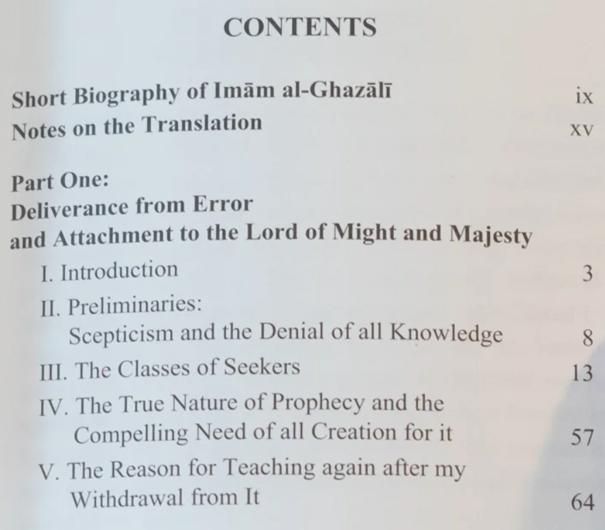 realKalos's tweet photo. I read Deliverance from Error by Al-Ghazali yesterday after watching the video on him I’ll post below. A very “modern” work in a way: crisis of faith, seeking certainty in different worldviews, etc. Very relatable. I recommend it even if you are not Muslim or interested in Islam. https://t.co/HAZYcEJPFN