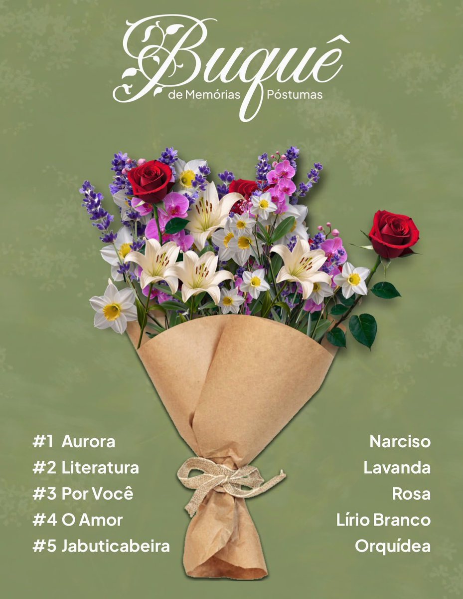 guiltysanto's tweet photo. oie 💐 como o memórias póstumas tem uma estética forte em relação a flores, eu fiz um site em que o seu top 5 músicas do álbum vira um buquê! e cada flor tem um significado relacionado a sua respectiva música! o meu ficou assim, quero ver o de vocês 🌼https://t.co/ZFjXhiozFr https://t.co/BiVBHsK2yF
