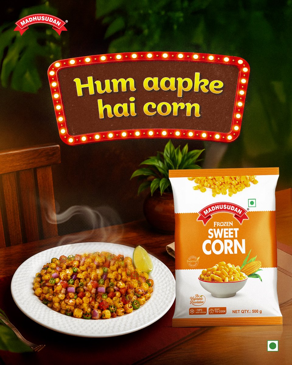 FletcherGenao's tweet photo. Some snacks need no reason. A little spicy, a little tangy, and a whole lot of happiness in every bite. Madhusudan Frozen Sweet Corn makes delicious corn chaat in minutes, perfect for evening cravings or family movie time. Who will you share a bowl https://t.co/Q9veAIZEBW