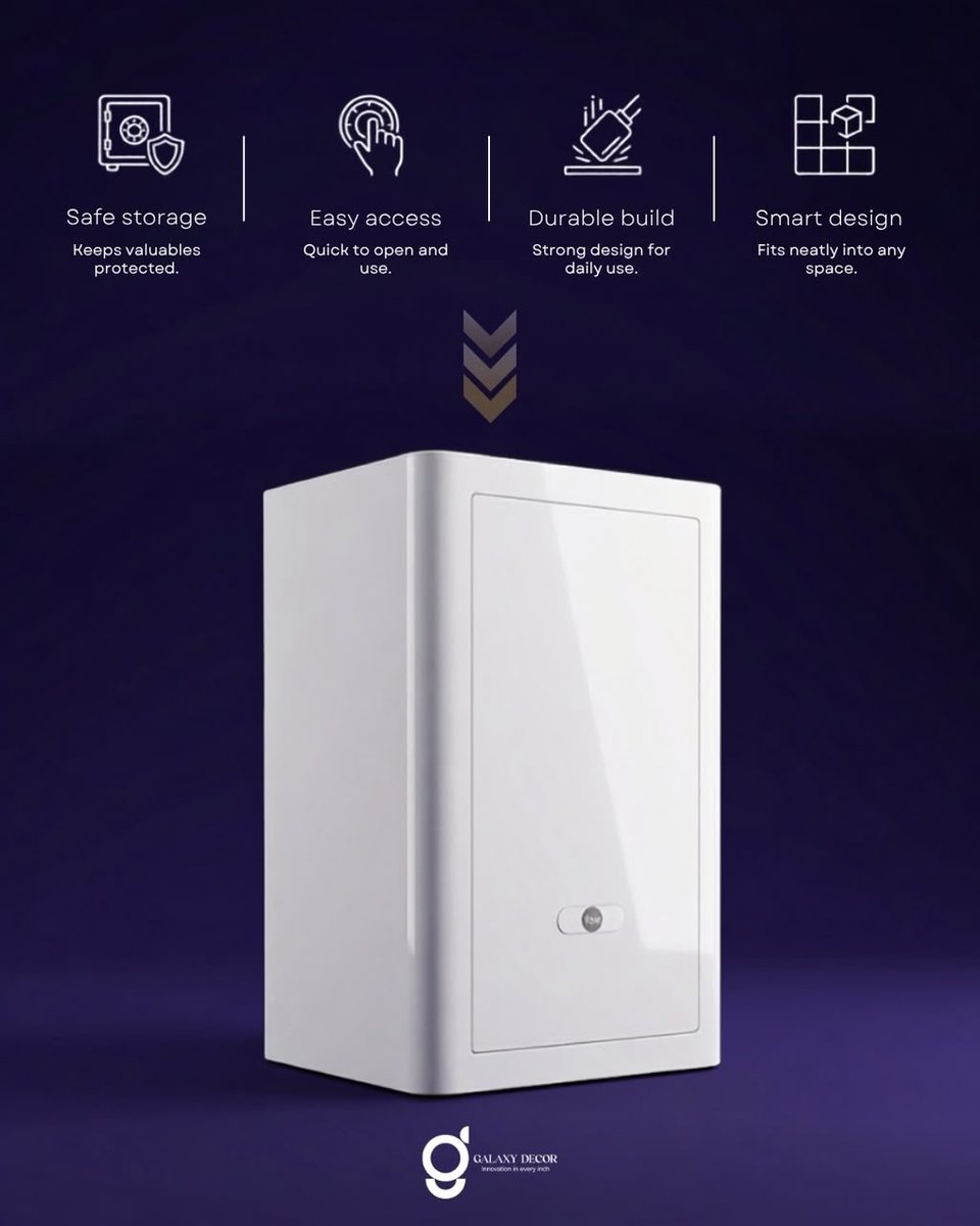 ThoraPruzansky's tweet photo. Peace of mind deserves a secure place. Meet the Galaxy Decor Locker, designed to protect your valuables while blending seamlessly into modern spaces. Secure, accessible, durable, and elegant—perfect for every home. Visit Galaxy Decor in Indore. https://t.co/dFo0upX1Cm