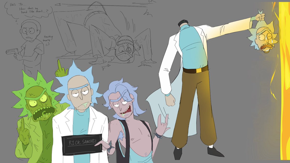CringeyCJ's tweet photo. Rick doodles #rickandmorty https://t.co/SNRy9QVCf3