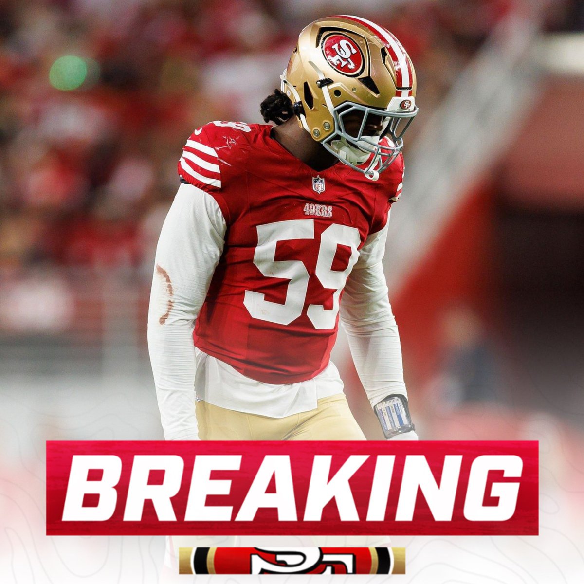 OurSf49ers's tweet photo. #49ers officially placed WR De’Zhaun Stribling on IR and promoted DL Ogbo Okoronkwo to the active roster https://t.co/xiVCsFKLET