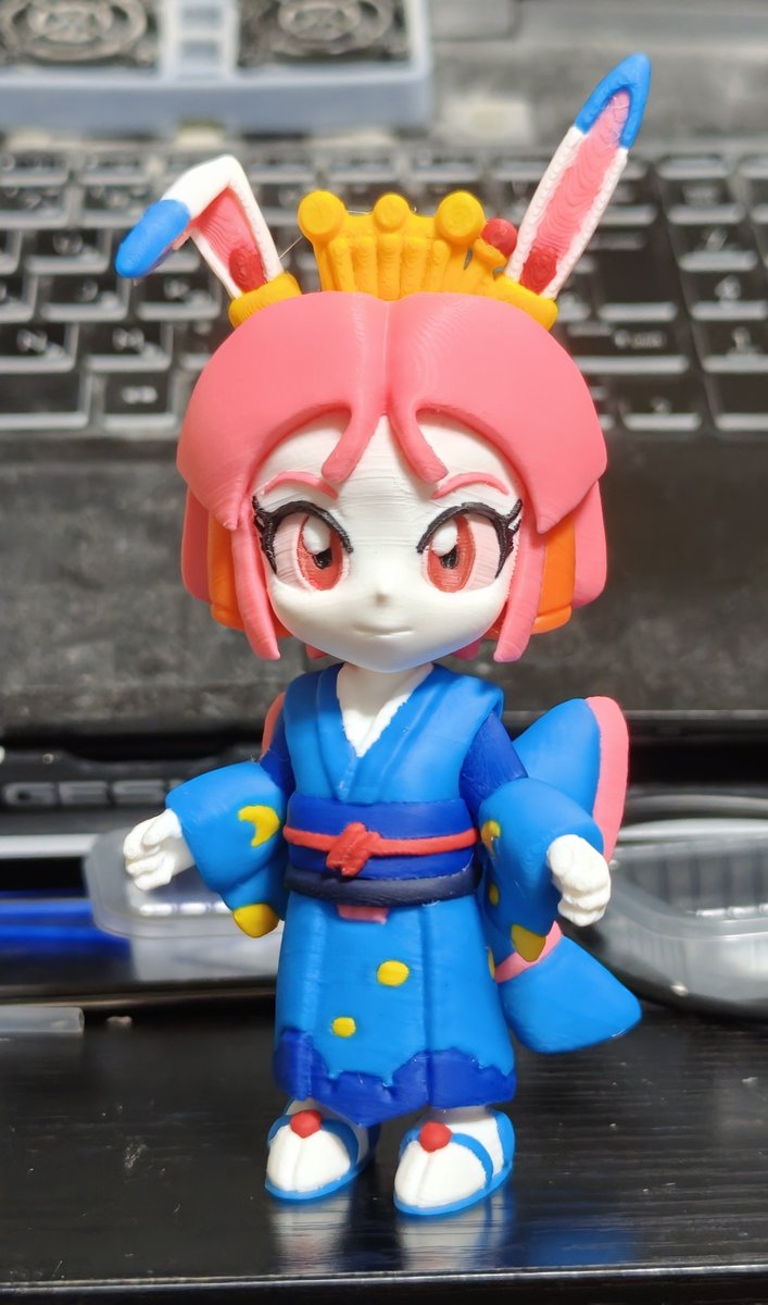 aranga's tweet photo. ウサ姫様の出力できたよっと。
#SamuraiPizzaCats
#キャッ党忍伝てやんでえ https://t.co/TqGJmeNwnz
