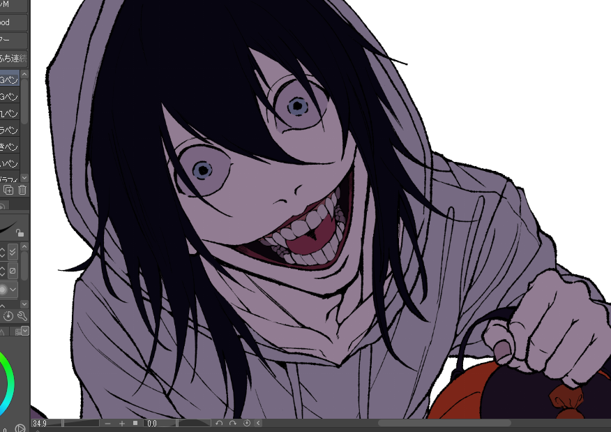 skalzeb's tweet photo. WIP #creepypasta #jeffthekiller https://t.co/riiDIbYgxs