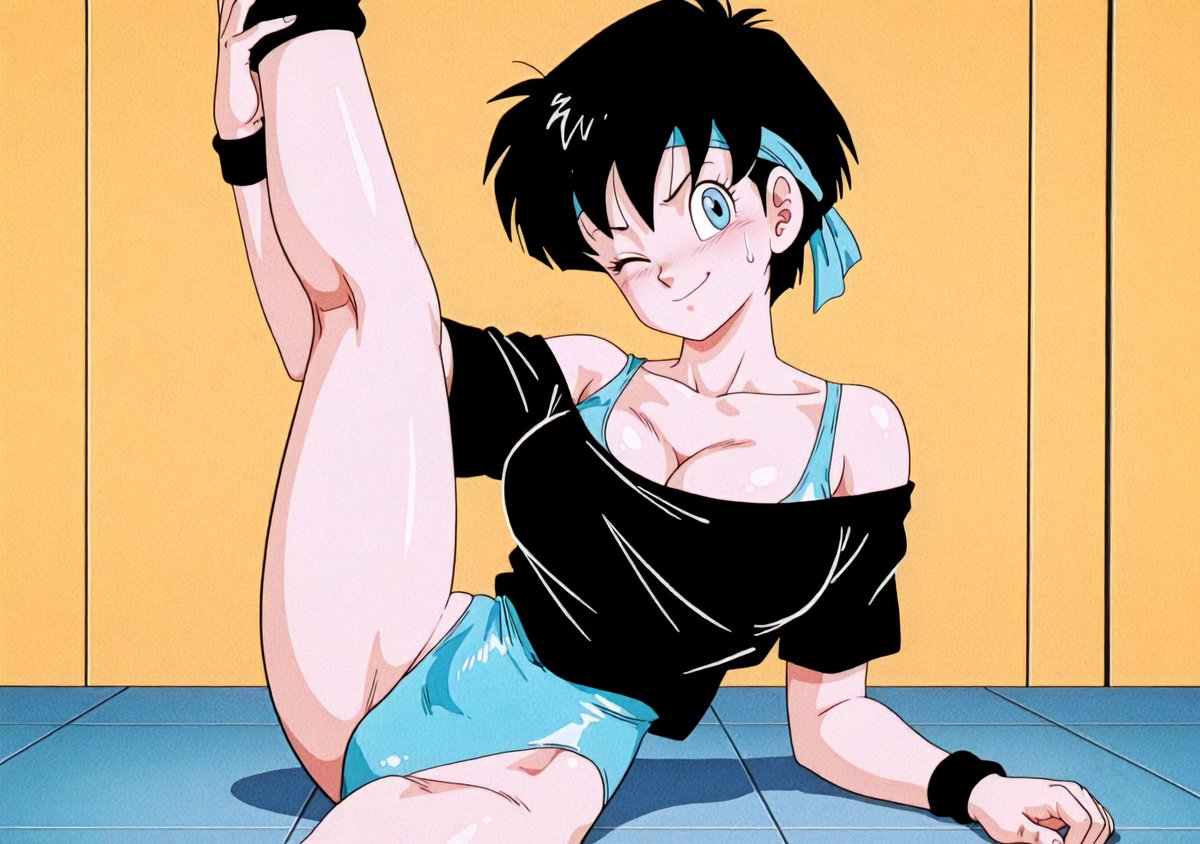 mongerretro's tweet photo. Great Saiyaman’s favorite view! Videl (Dragon Ball Z) crushing her workout. https://t.co/mkoE6FTv2M