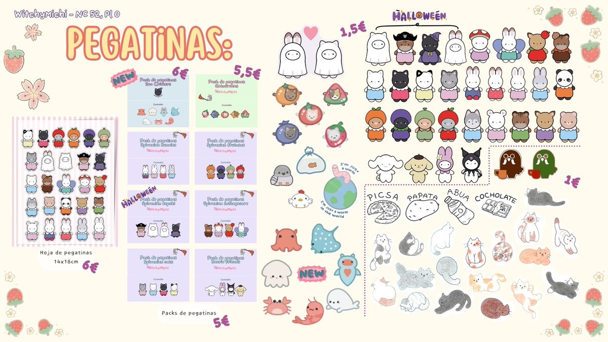 _reiben's tweet photo. @JW_Arte Holi amores💕
WitchyMichi estará en el NC-52, Planta 0.
Os dejo el catálogo con precios. Acepto reservas por MD hasta el viernes!
Habrá alguna sorpresita más en el stand, pasaos a echar un ojito!!💞✨ https://t.co/4PsNRaOiVv