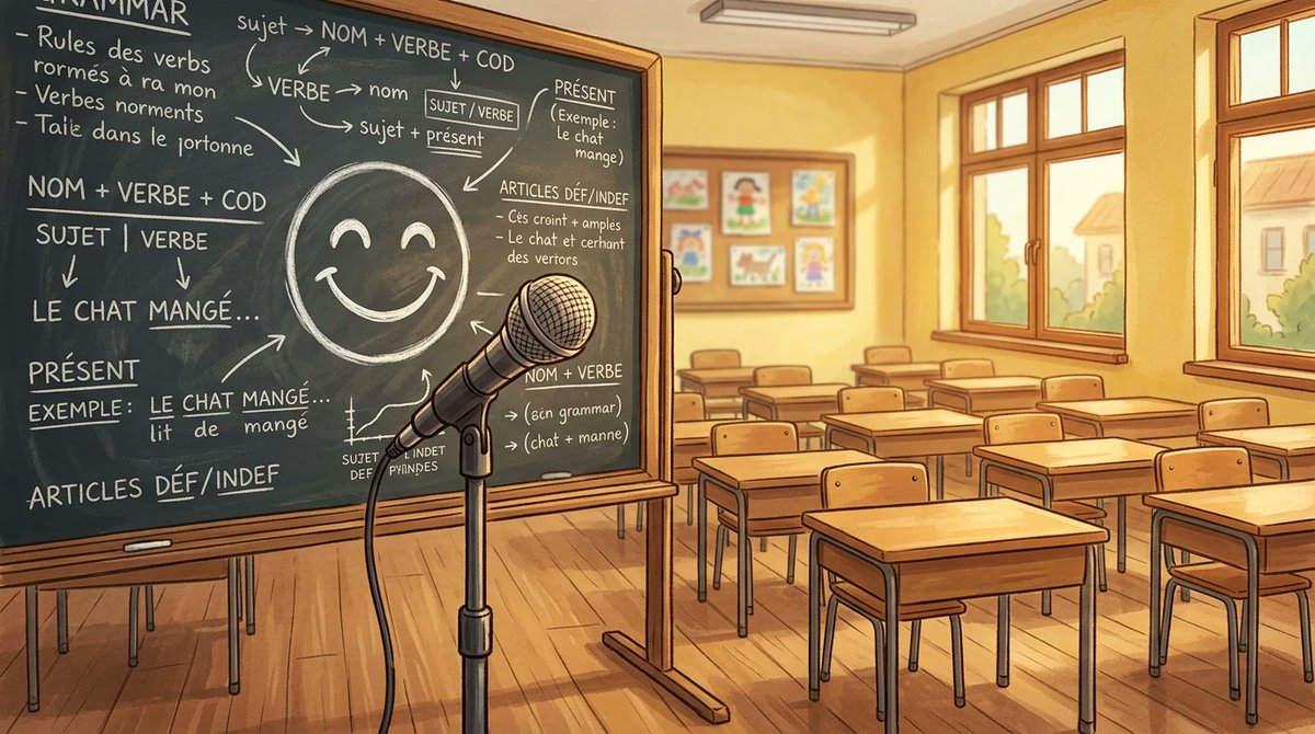 b_lamailloux's tweet photo. Le mot qui fait rire doit arriver en dernier, sinon l'humoriste "parle sur le rire". Haroun explique pourquoi c'est un exercice d'écriture, donc un argument pour le #standup au collège. https://t.co/XsKN7Vld72 https://t.co/i34H2aNrmx