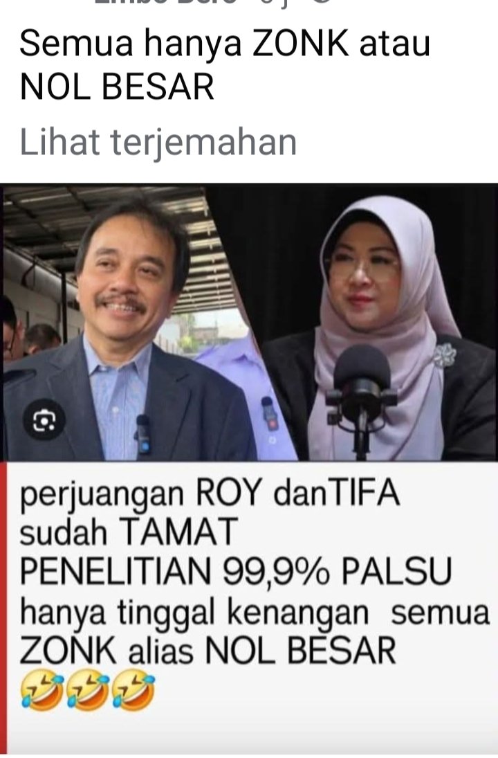 PDamaski's tweet photo. @lianz7ml @Jayabay19479190 Penelitinya gak terakreditasi gak tergabung di asosiasi peneliti cuma fotografer dan tukang ramal hasilnya juga palsu https://t.co/NaXtIjwkEL