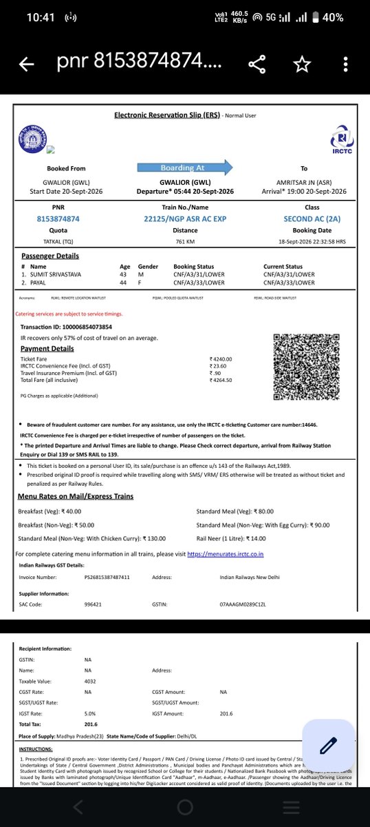 sumit_themirror's tweet photo. @RailwaySeva @RailMinIndia @AshwiniVaishnaw I need assistance at Gwalior railway station in boarding as my wife is differently abled. 
Please share coach position from engine end of A3.
Make sure doors of coach will be open timely informed TTE too and maintenance staff of A3 THX https://t.co/HQN5PPqFPL