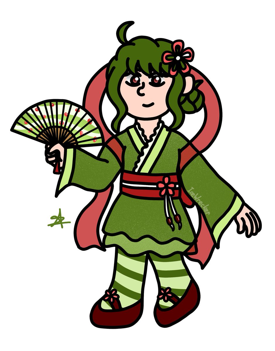 TorrieZangdxt's tweet photo. I just realized I never posted Azuki’s actual ref here! Meet Azuki Mamematcha, a Sugar Rush Racer inspired by matcha and azuki. Quiet but friendly, she slips into Japanese sometimes and met Minty Sakura online. https://t.co/UKhkyYqqPF