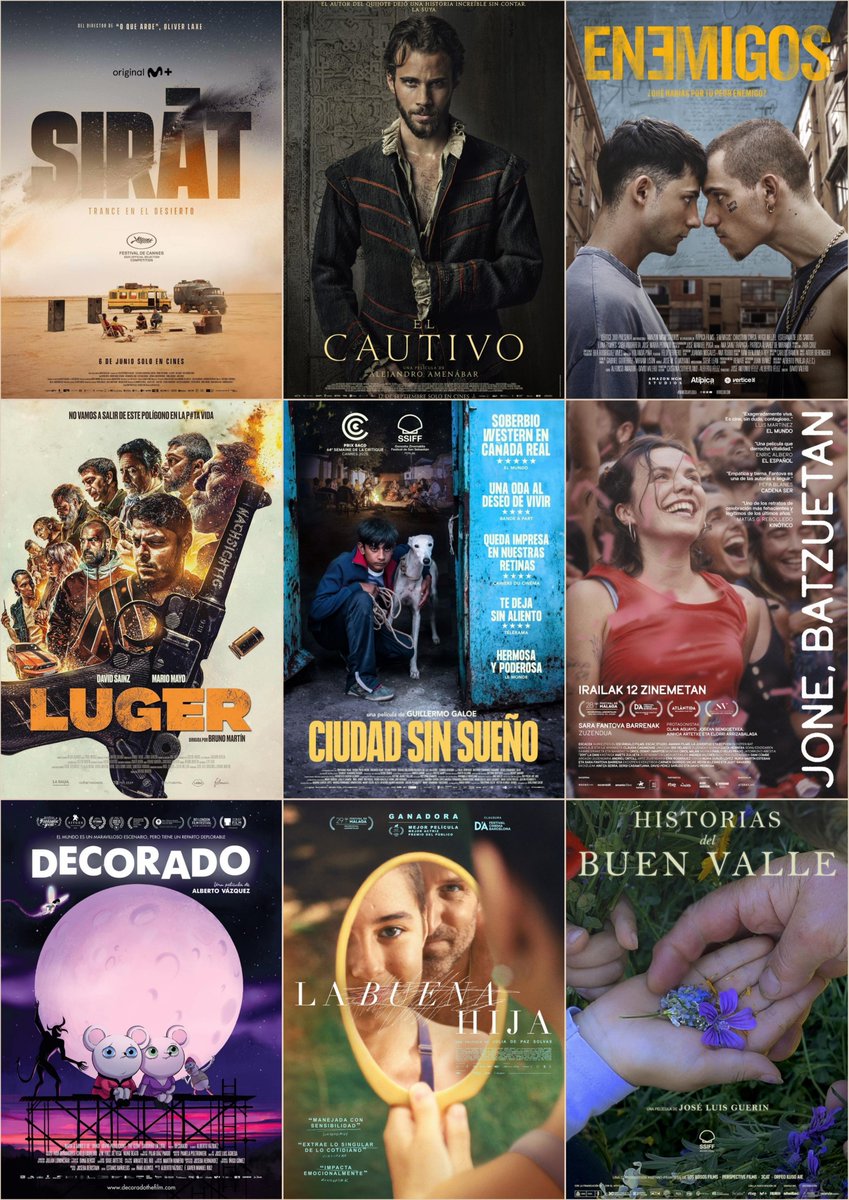 TweetsdeCine1's tweet photo. @Filmaffinity El cine español en 2025. ¿Cuántas has visto? ¿Cuál es la mejor película española? https://t.co/XYY9STLCCz