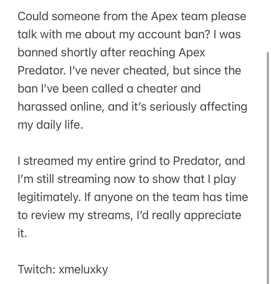 1iyune's tweet photo. Dear Apex Legends Team
@PlayApex @eajapan @RSPN_Hideouts @SatoshiRSPN @EA  #apex https://t.co/THLSw5pQj6