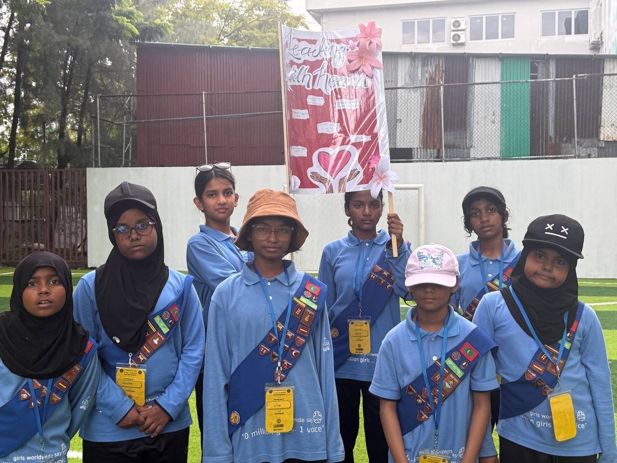 GirlGuidesMv's tweet photo. Leading with Heart. Walking with Purpose. 💙

At the Huravee Site, our Sixers took their message beyond the camp and into the community through an Advocacy Walk,  standing for kindness, respect, good behaviour, discipline and selfless service. https://t.co/cMNQHMPmco