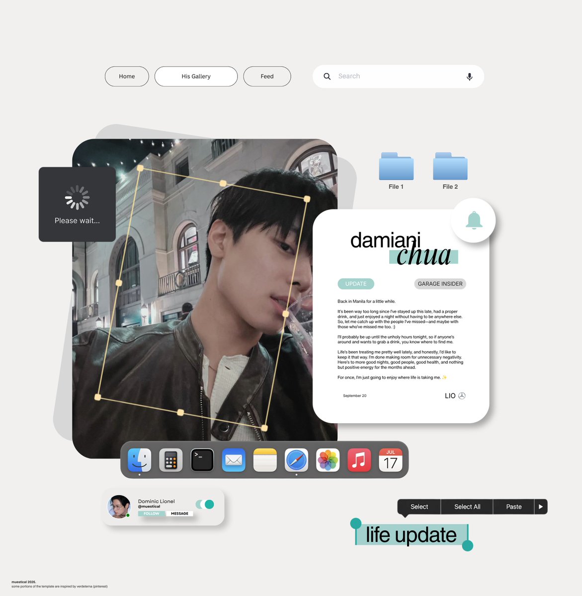 muestical's tweet photo. ⠀

⠀⠀⌕  ⸢ sns update  𓄴  location disabled
⠀  ﹫  https://t.co/UNjHjra4gZ⠀ ﹑12:45
⠀⠀⚲   Taguig, Philippines

⠀⠀ https://t.co/HqdDTG6vop