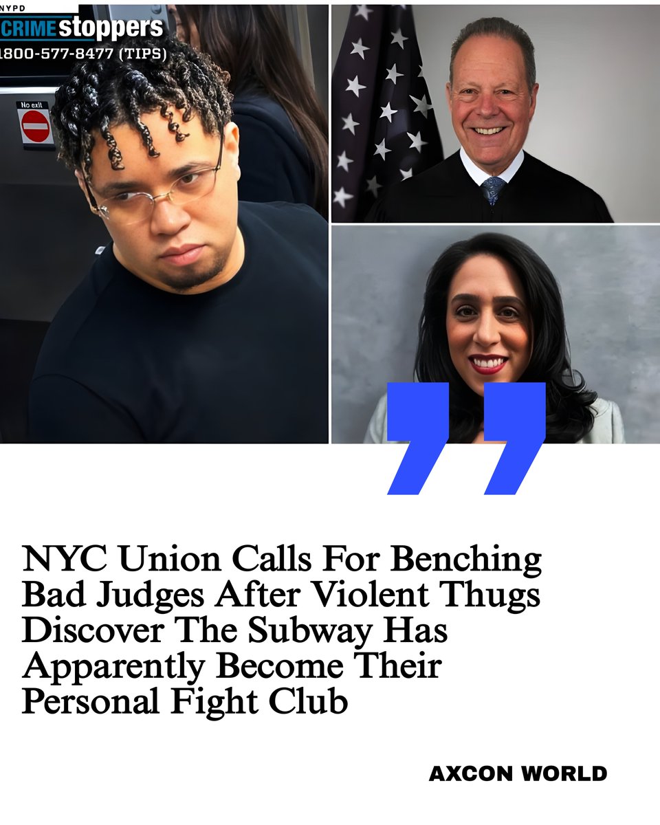 Axconworld's tweet photo. NYC subway really said: “Public transportation, private fight club.” 💀🚇
Meanwhile the judges are getting bench-warmed while the MTA catches hands every other Tuesday. 😭
#NYC #NYCSubway #GenZNews #CrimeNews #AxconWorld https://t.co/nhBcFzg8ue