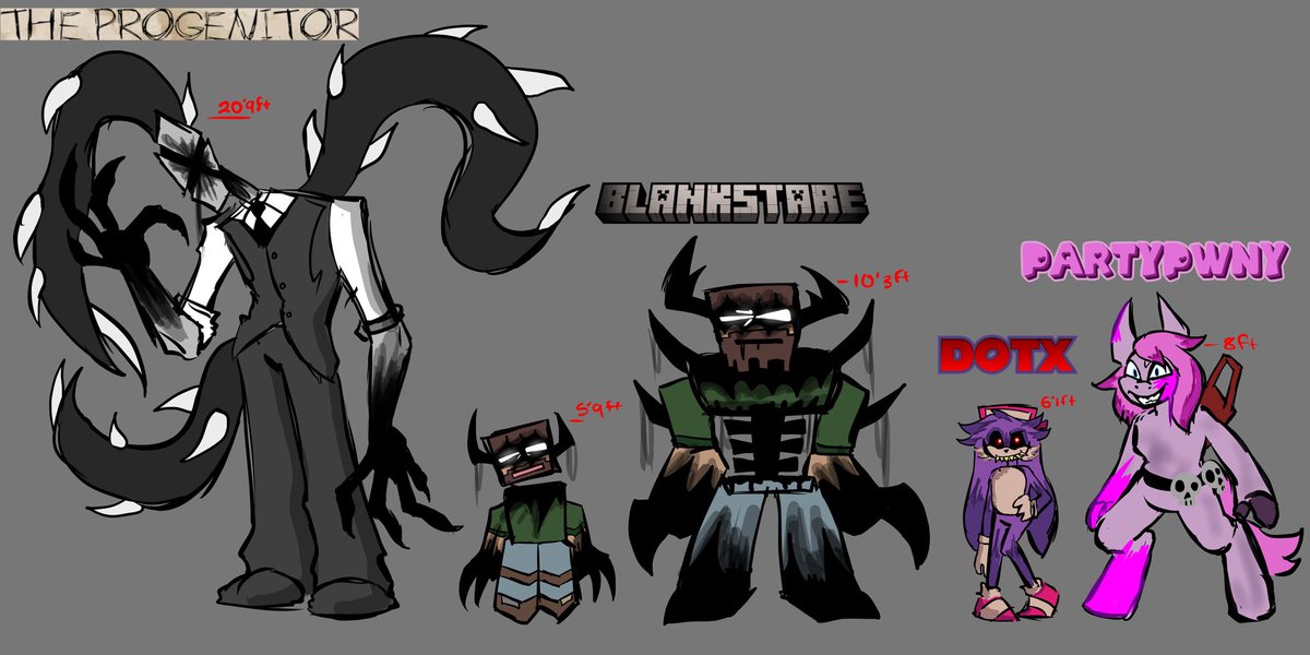 DecayingNoob's tweet photo. My headcanon design things for DotX, PWNY, blankstare, and the one and only progenitor!!!

#pursuitcore https://t.co/xkBMFj5JJ7