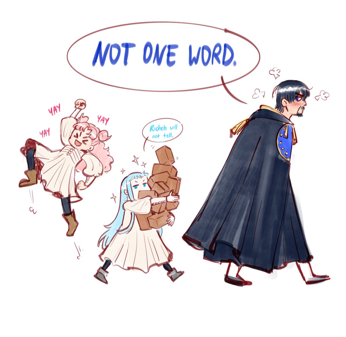 pyunchuo's tweet photo. Negotiations  (3/3)

I need more Tetia, Richeh and Olruggio interactions… #witchhatatelier https://t.co/FxRiSNXJME