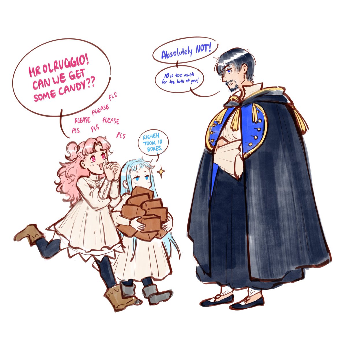 pyunchuo's tweet photo. Negotiations  (3/3)

I need more Tetia, Richeh and Olruggio interactions… #witchhatatelier https://t.co/FxRiSNXJME