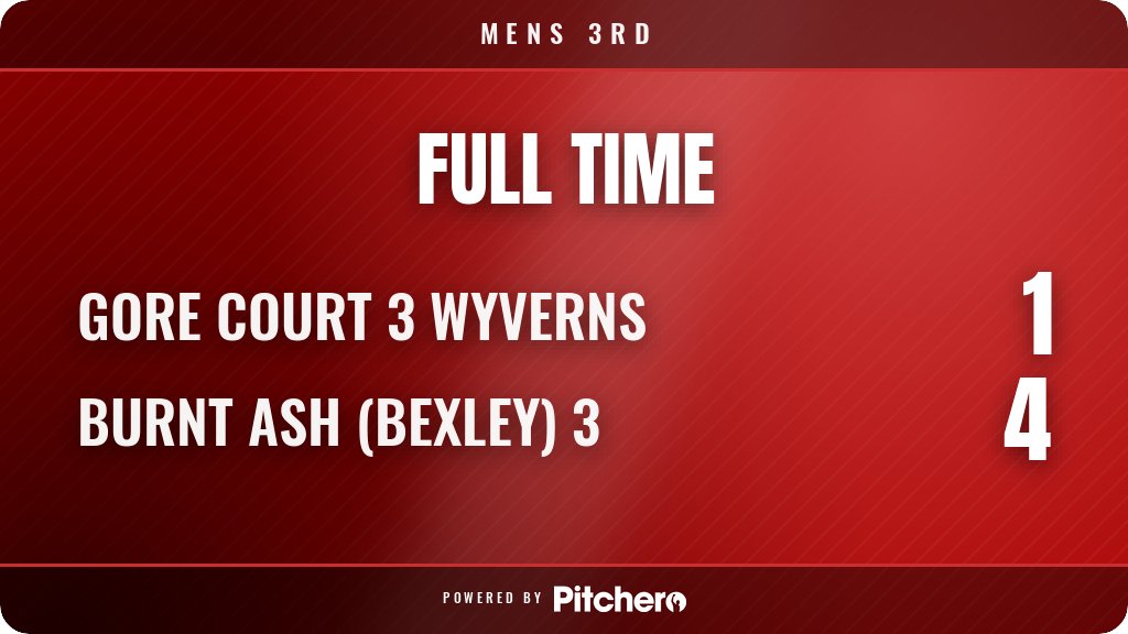 BurntAshHC's tweet photo. FULL TIME: Gore Court 3 Wyverns 1 - 4 Burnt Ash (Bexley) 3
#GORBUR #Pitchero
https://t.co/pKUrlufHDZ https://t.co/vcB07NmRYr