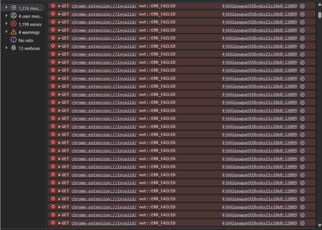 Jetha3317's tweet photo. @rohitmane_dev @LinkedIn btw this is because of linkedin checking and blocking every automation extension. In the chrome developer console you can see infinite number of requests. https://t.co/e2FIoLFmGU