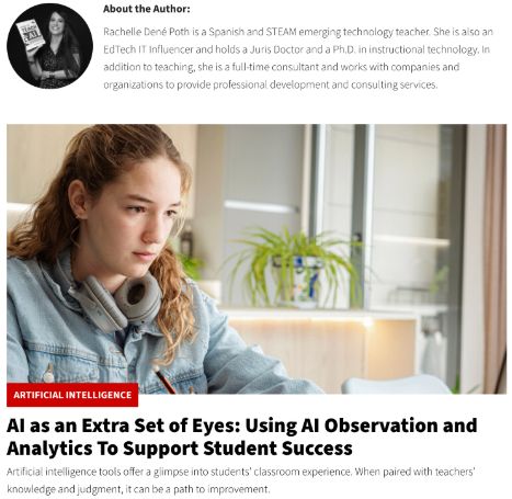 Rdene915's tweet photo. My latest article for @EdTech_K12 Magazine https://t.co/ljzug3R2eL Thankful for the insights shared from Matt Jubelirer @microsoftedu, Dr. @SarahThomasPhD, Dr.Christopher Hoang and Dr. @NnekaMcGee. #education #edchat #edtech #school #backtoschool #edleaders https://t.co/MZFpsiC4nK