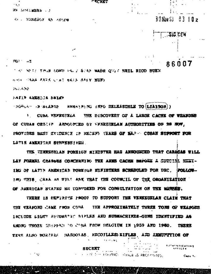 Judyth's tweet photo. in June- July 1963 Lee Oswald was involved in a CIA rifle smuggling operation involving a Delta Line cargo /cruise ship that brought over 500 rifles to New Orleans from the port asociated with Caracas, Venezuela. In 2017/2018 the CIA released evidence of other smuggling ops of rifles from Caracas. 
    I contend that CIA released these files under the JFK Act because Lee was involved in at leat one incident of smuggling rifles from Caracas. How did I know about this?  I was personally involved. 
    I believe these files were releaed because they were related to JFK and Lee Oswald records. 
     I first reported the Caracas smuggling operation in which I knew Lee was  involved in 1999, long before any such files were known to the public. 
      But neither I nor 6 Minutes were able to find any supporting files for my testimony on rifle smuggling in the National Archives in 2000, when I was sent to search for them,along with 60 Minutes.' ressearcher Dr. Howard Platzman.
    It would be 7 years before the files below were released, unredacted, buried among 1000's of untitled releases. I found these 3, then more later. Lee's address book - see below -mentions the shipment of 'guns' in a code with "Caracas." 
   Lee was not involved in CIA gun smuggling in Clinton, despite James Files' claims. Lee's true activities in Clinton are fully laid out in my books ME and LEE [2010] and in LEE HARVEY OSwALD AND ME [2022].
   THE TRUTH IS THERE. All of it. Lee Oswald was working in anti-Catro activities for the CIA and FBI in New Orleans from April 26 1963 to Sept 26, 1963.
   Go through my posts about Lee. Go back for months.  I have the receipts. But I am not allowed to speak to Rep Luna's committee.  I  know too much. =jvb=