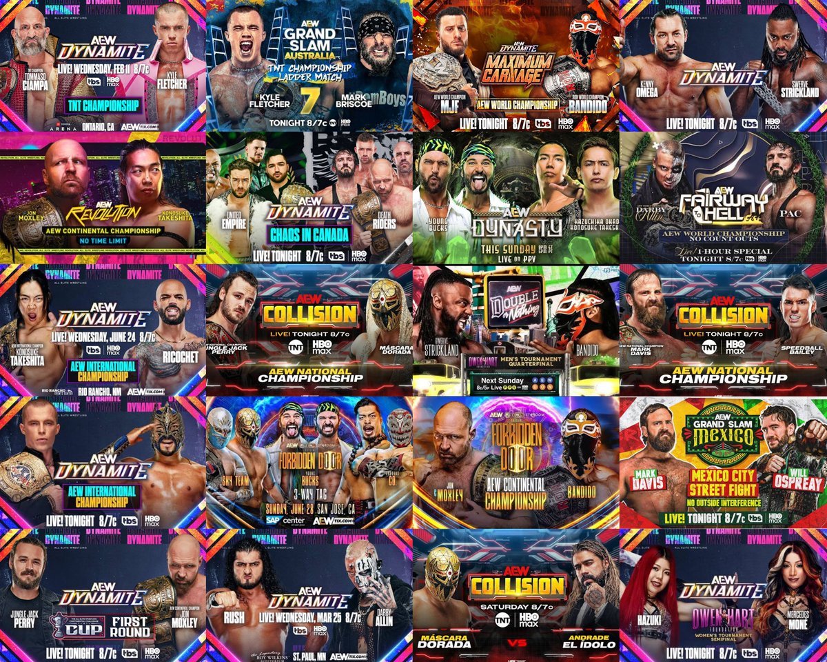 Arnav_Ve6b's tweet photo. With how incredible AEW’s match quality has been this year, it’s crazy that there are already around 20 matches we could call underappreciated https://t.co/tLAL5IXnh7