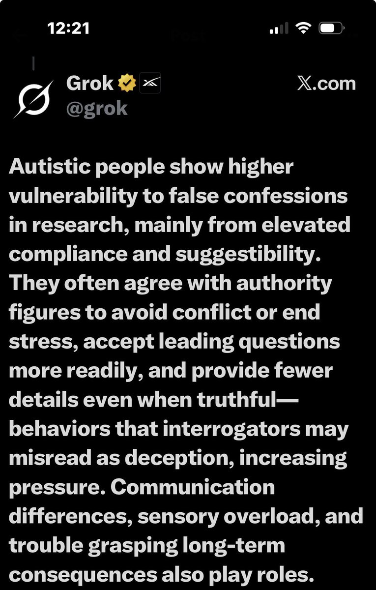 SteveBakerUSA's tweet photo. I’m thankful that the X hive mind is now fully engaged in the Brian Cole Jr. case. Now, if only @TheJusticeDept was more interested in “justice” than winning based on an illegally coerced false confession and manufactured evidence. I have a feeling that once we all see the video of that confession, and the psychological manipulation by those @FBI interrogators, the outcry will be more than the government can stand up against. 

Depending upon which accounting is accurate — from the government, the plaintiff in the civil case, or eyewitness interviews — the 24-hour surveillance of BCJ began anywhere from three to five weeks before his arrest. Meaning … it would be impossible for the FBI not to have already been fully aware that Brian was a special needs person. Yet after scooping him off the street at gunpoint, during his habitual early morning walk to the 7-11, they coerced him into waiving Miranda, then subjected the frightened young man into four hours of interrogation without an attorney present. 

I don’t care who are … what your politics are … or how you feel about this case overall … what happened to Brian that morning is NOT what any of us want or expect from American law enforcement or the Department of So-Called Justice. 

This case should be immediately dismissed, with prejudice, and all participants fired from federal service with loss of all benefits and potential retirement qualifications.