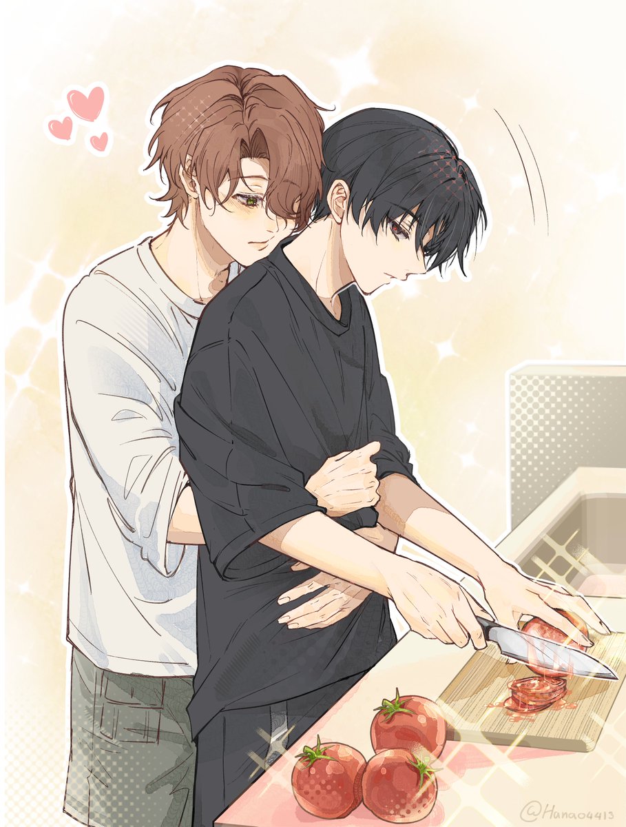 Hana04413's tweet photo. “Why do you only eat instant noodles? Can’t you cook?”

“I can. I’m just too lazy.” He actually isn’t very good at cooking, but who would admit that?

“Then, what do you want to eat?”

“Tomato gratin.”

“…What?”

“If you’re going to make something, make tomato gratin.” https://t.co/16gwNhPZnd