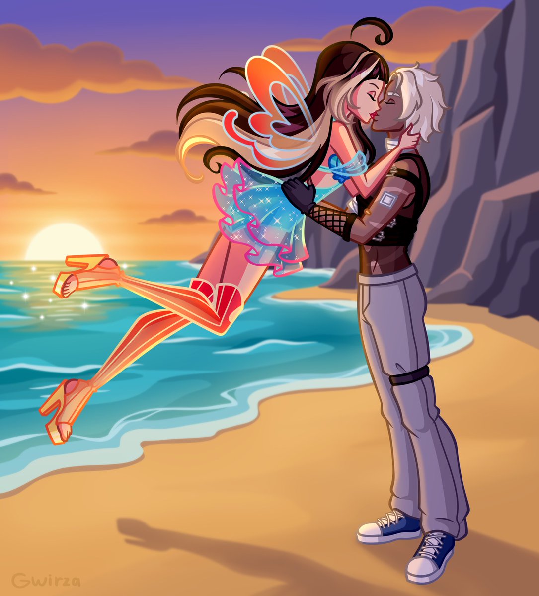 gwirza's tweet photo. Finished YCH: Kiss on the beach 🌅💋 #winx #winxclub #winxcluboficial #winxstyle
#winxoc https://t.co/nBkb9ZMuwC