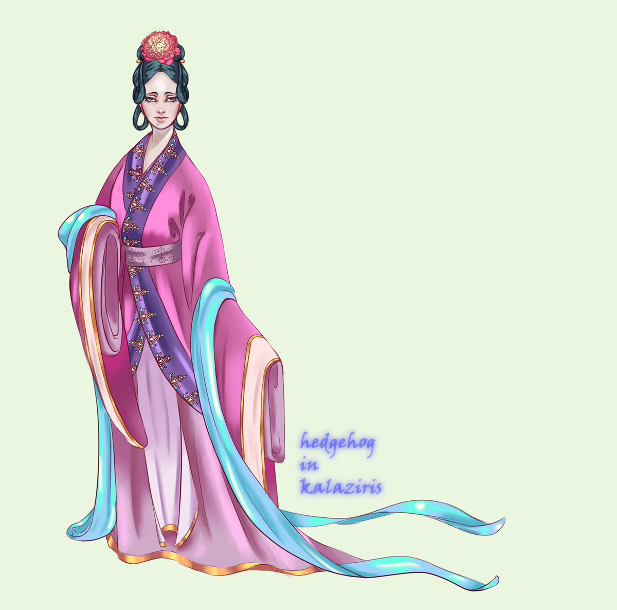 4SleepyHedgehog's tweet photo. I can feel her pain because I had several people in tmblr trying to convince me that I drew MaoMao because my character was 1) having slightly greenish hair 2) was wearing hanfu
I didn’t even watch a single episode of the show at that point of time😭😭

The “MaoMao” in question: https://t.co/gP11cfe1j1
