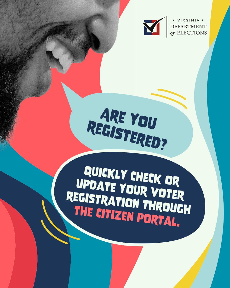 vaELECT's tweet photo. Moved? Not sure if you’re registered to vote? Now is the time to update yourvoter registration.

You can complete most registration tasks online at https://t.co/7MyJjcbKoE. The last day to register and cast a regular ballot is Oct. 23.

#VoterRegistration #ElectionInformation https://t.co/kpXJ3Pbz9E