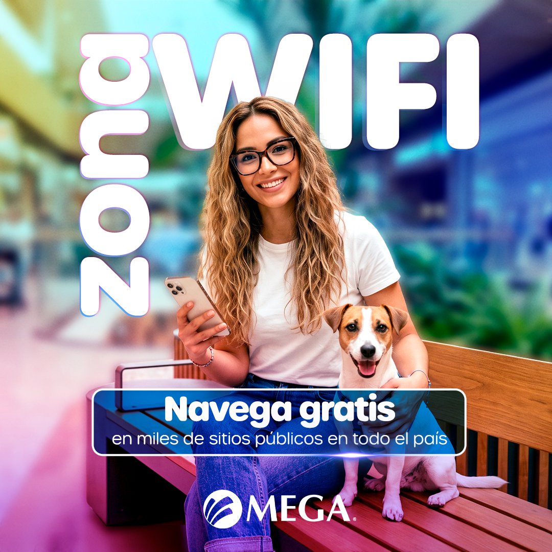 Megacable's tweet photo. 🛜 Conéctate donde estés. Con ZONA WIFI de MEGA tienes acceso a más de 15,000 puntos en espacios públicos para navegar, trabajar o ver tus series favoritas sin gastar datos. 
📲 Incluido en tu servicio, regístrate y descubre los puntos cerca de ti en https://t.co/IO4jxkjbHc https://t.co/iIda0twdQN