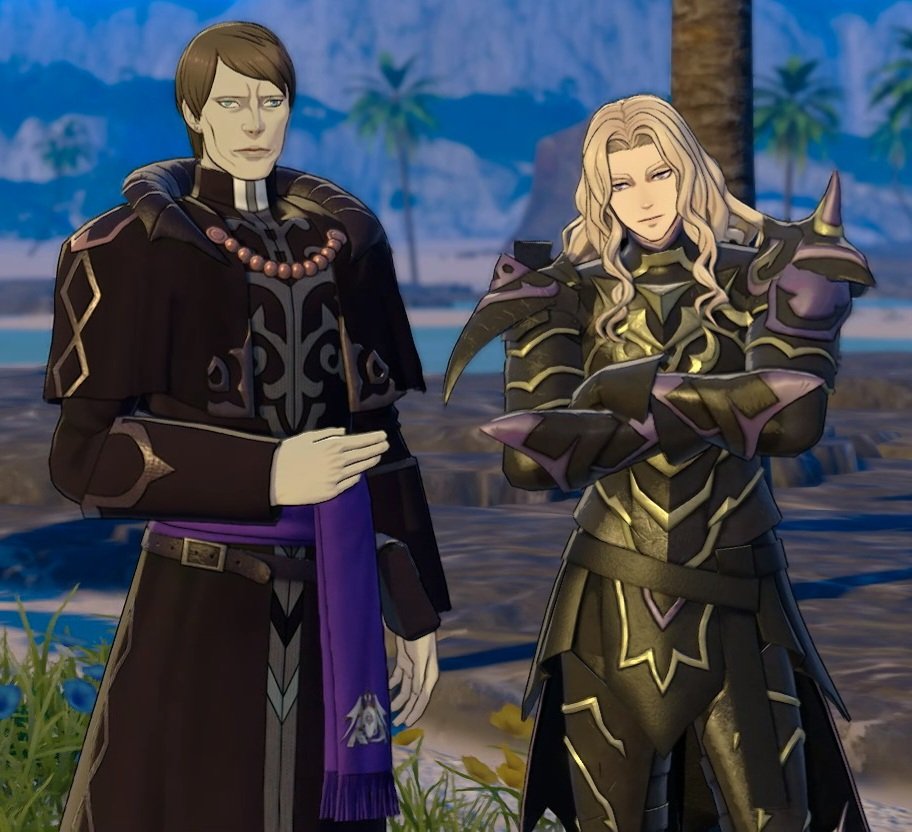 HellaEmblem's tweet photo. The cute height gap between a 200 cm/6'7" gay priest and his 3 apples tall 192 cm/6'4" bloodthirsty boyfriend 🥹🫶🍎🍎🍎 https://t.co/bOJ2RROrIL