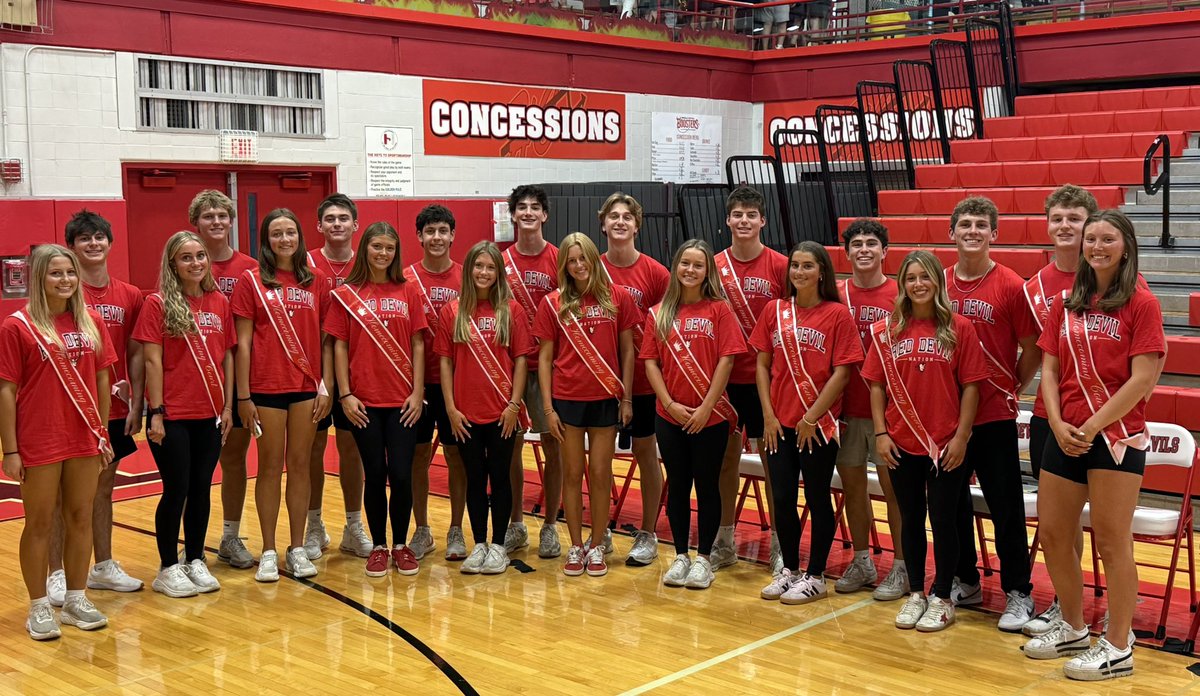 RedDevilsAD's tweet photo. Homecoming court brought their 🔥 at the pep rally yesterday.  See you tonight at the dance! 💃🏼 🕺 🪩 https://t.co/Sg2aVUYI8v