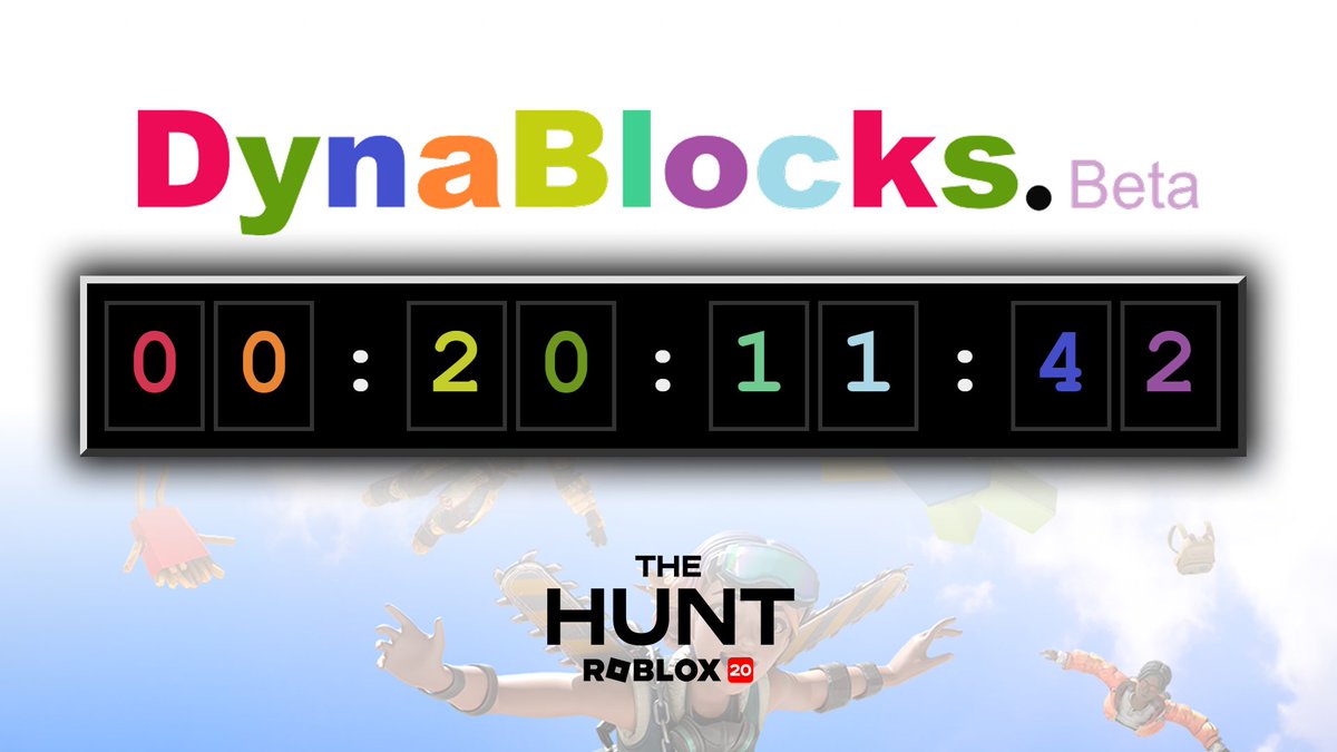 Bloxy_News's tweet photo. 1 more hour until the next part of The Hunt: Roblox 20 begins... ⌛

Join us LIVE as we countdown and play through the event: https://t.co/gPBXHOfaSD https://t.co/oRZl5jUHko