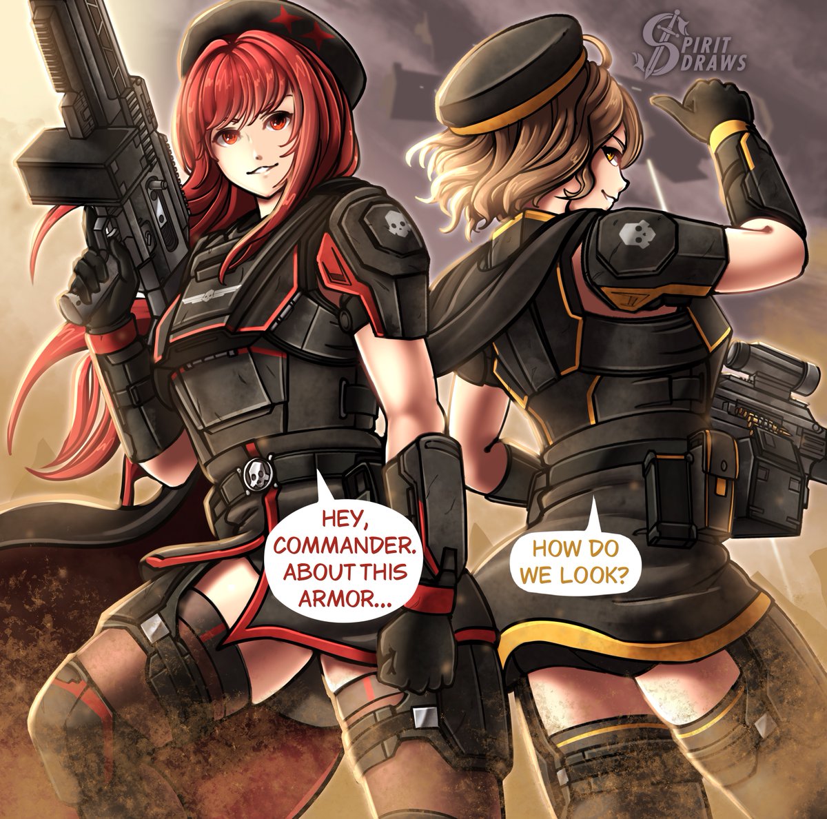 SpiritDraws_S's tweet photo. Nikke X Helldivers https://t.co/lwsHr0Sg3C