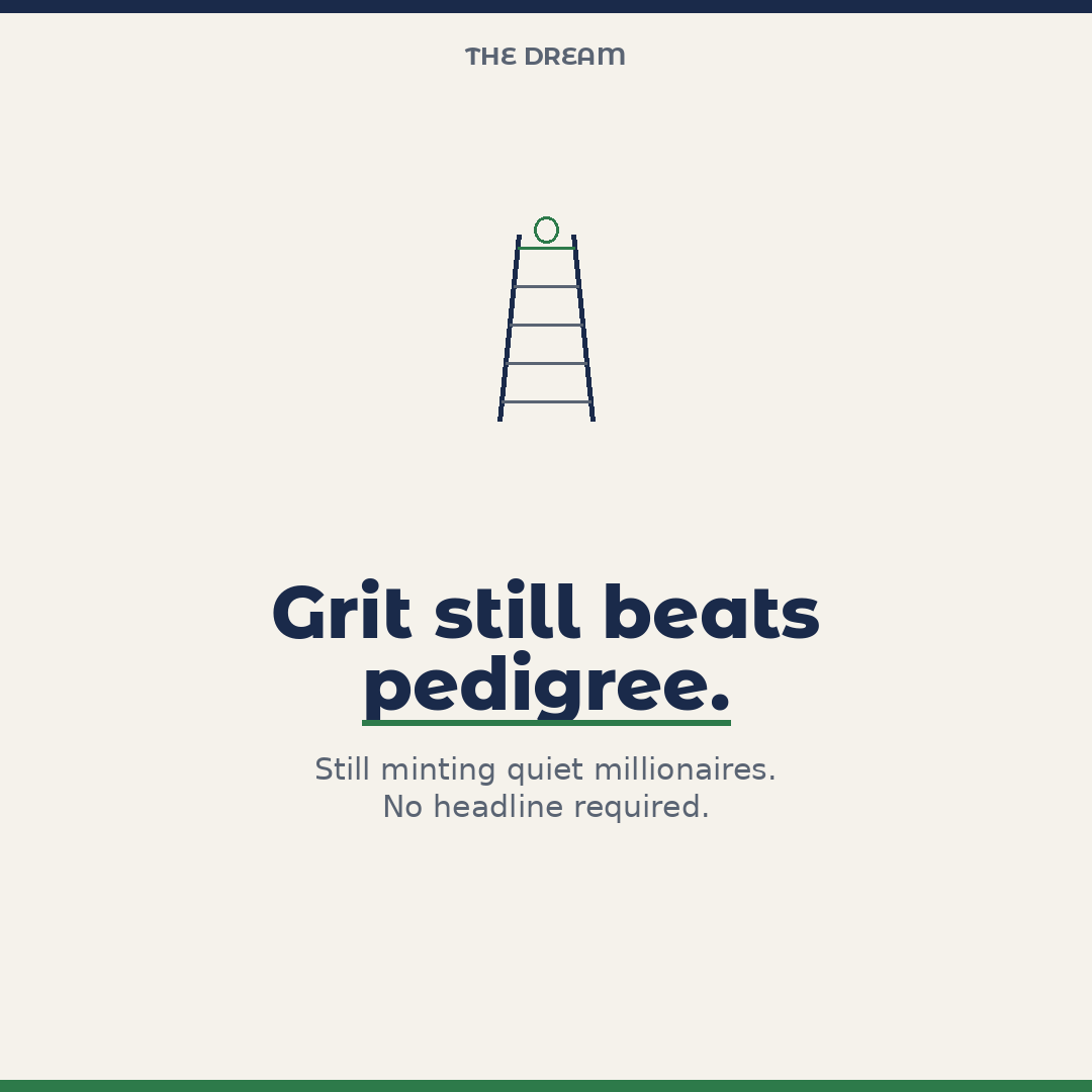 liabenow's tweet photo. Grit still beats pedigree more often than the loud narrative admits.

The dream isn’t a museum piece. It’s still minting quiet millionaires in plain sight — most never ask for a headline. 🇺🇸

#AmericanDream #grit #opportunity https://t.co/aZnJTW1EIj