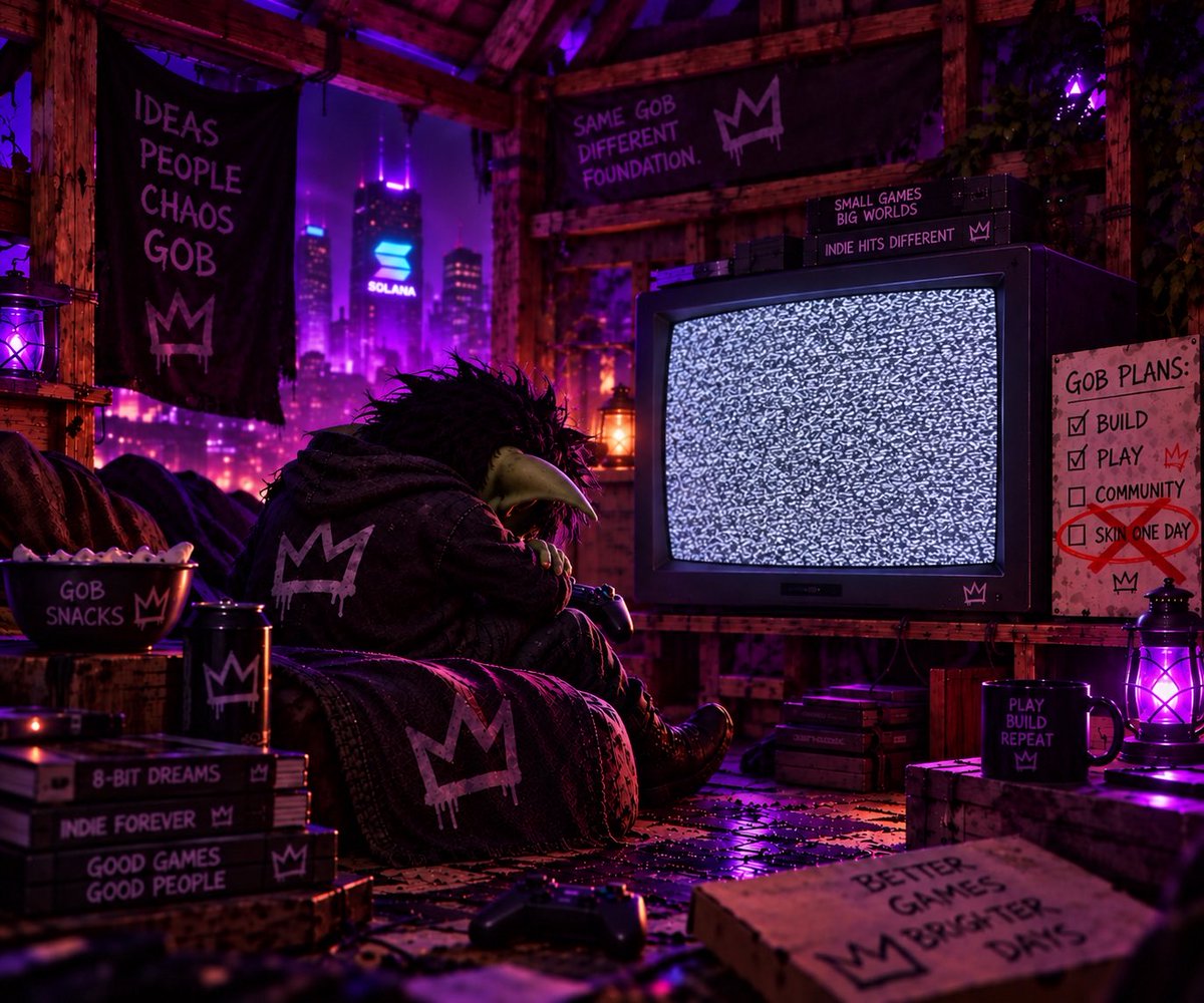 gob1031's tweet photo. Gob wanted own skin. 

Game disappear. 

Gob sad. 

Gob want better community. 

Gob will build himself. https://t.co/TyYL0Gijws